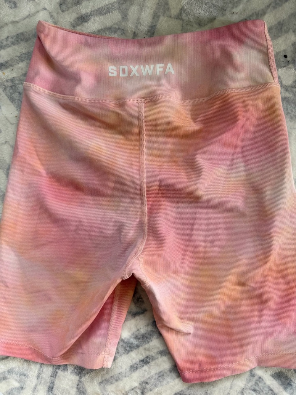 SOXWFA White Fox Pink Tie-Dye Bike Shorts